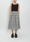 Gathered Skirt — Black & White
