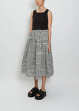 Gathered Skirt — Black & White