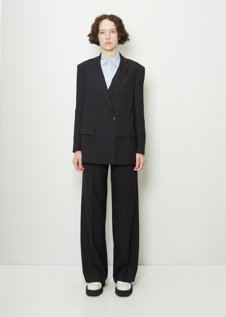 Wool One Button Jacket