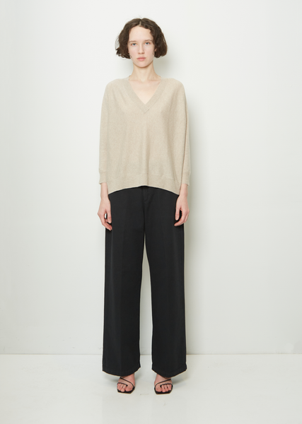 韓国女子 人気 [GENERALIDEA]SUPERFINE SQUARE NECK PULLOVER LISA YANG Sony Cashmere Sweater | Shopbop
