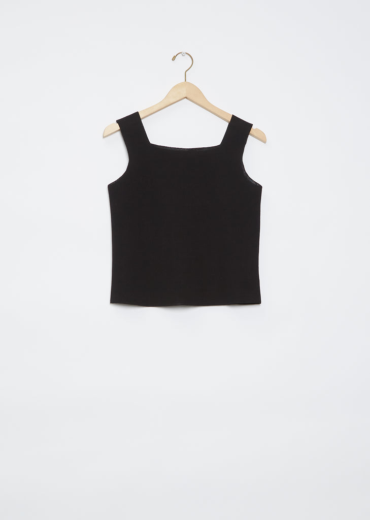 Squared Tank Top — Black