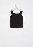 Squared Tank Top — Black