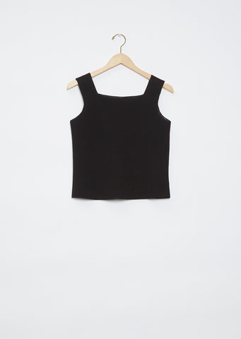 Squared Tank Top — Black