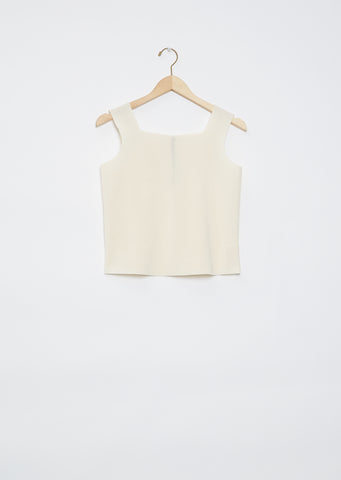 Squared Tank Top — White