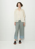 Cotton & Silk Lace Button Up Shirt