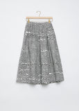 Gathered Skirt — Black & White