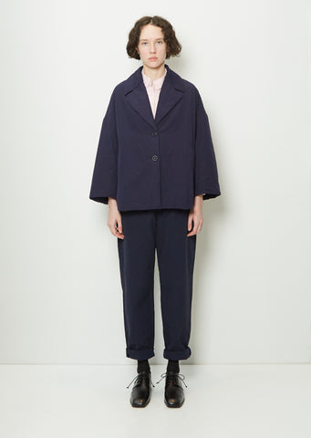 Slob Short Cotton Coat — Ink