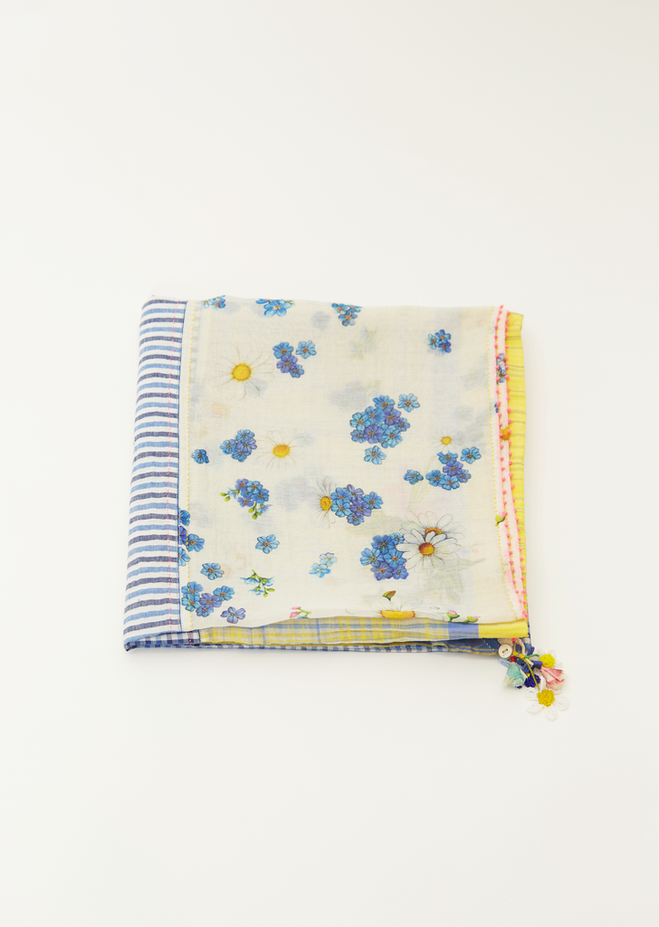 Cotton & Silk Patchwork Scarf