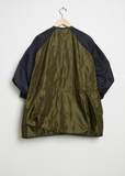 Quilted Blouson Wool Blend Jacket — Khaki