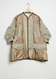 Quilted Blouson Wool Blend Jacket — Beige