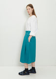Selena Cotton Midi Skirt — Topaz Green