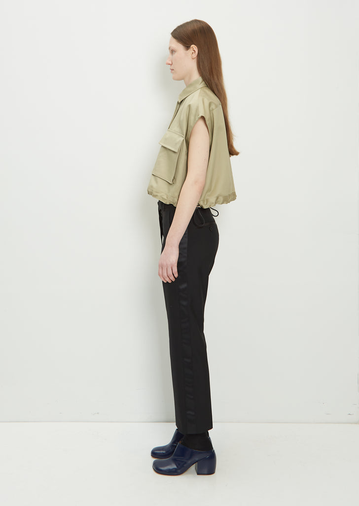 Suiting Wool Blend Pants — Black