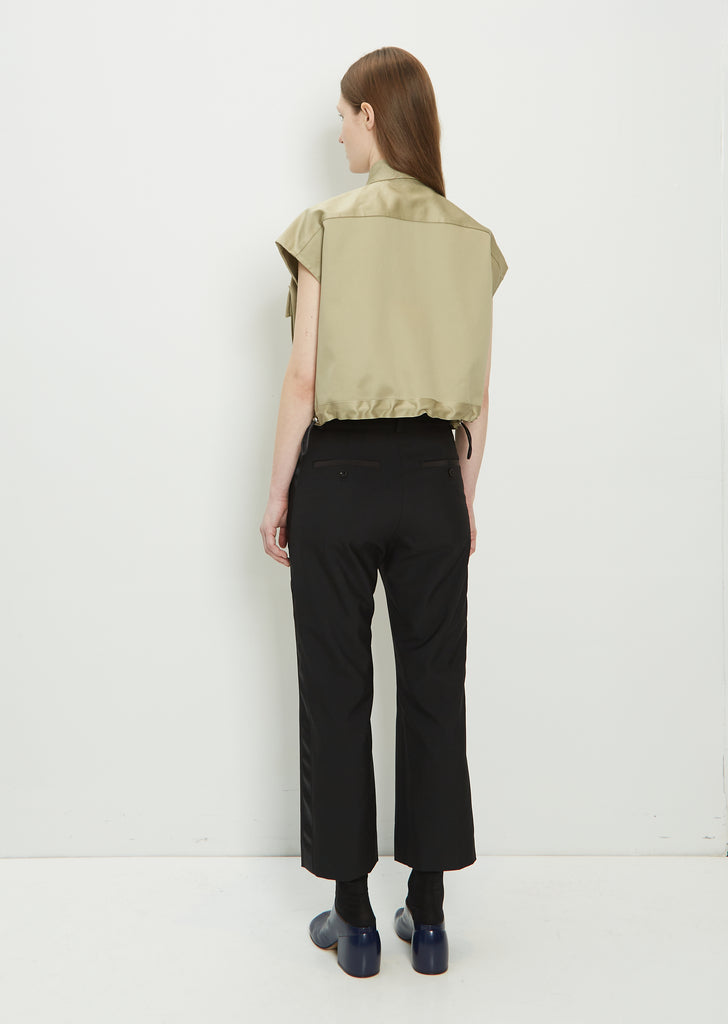 Suiting Wool Blend Pants — Black