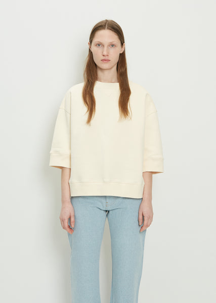 Brawn Oversized Cotton Jersey Tee — Linen – La Garçonne