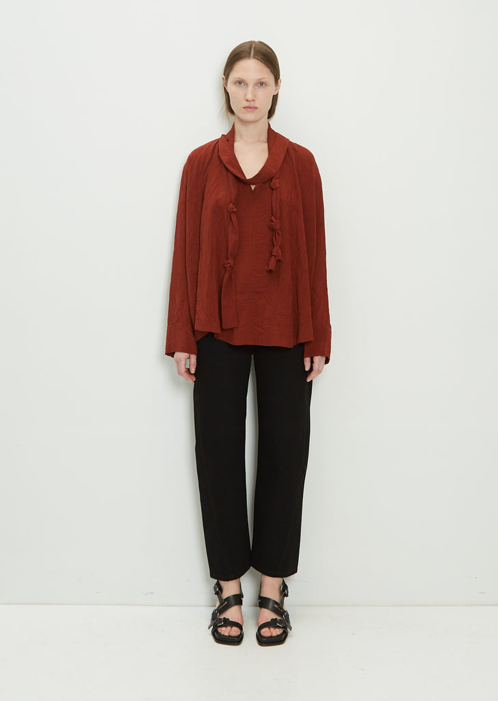 Viscose Blouse With Knot