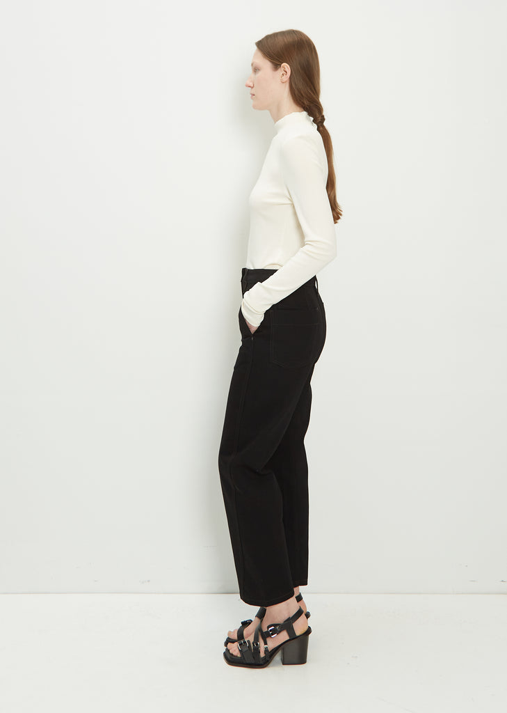 Denim Twisted Pant — Black