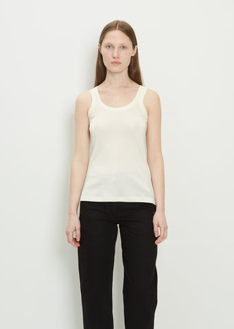 Cotton Jersey Tank — Light Cream
