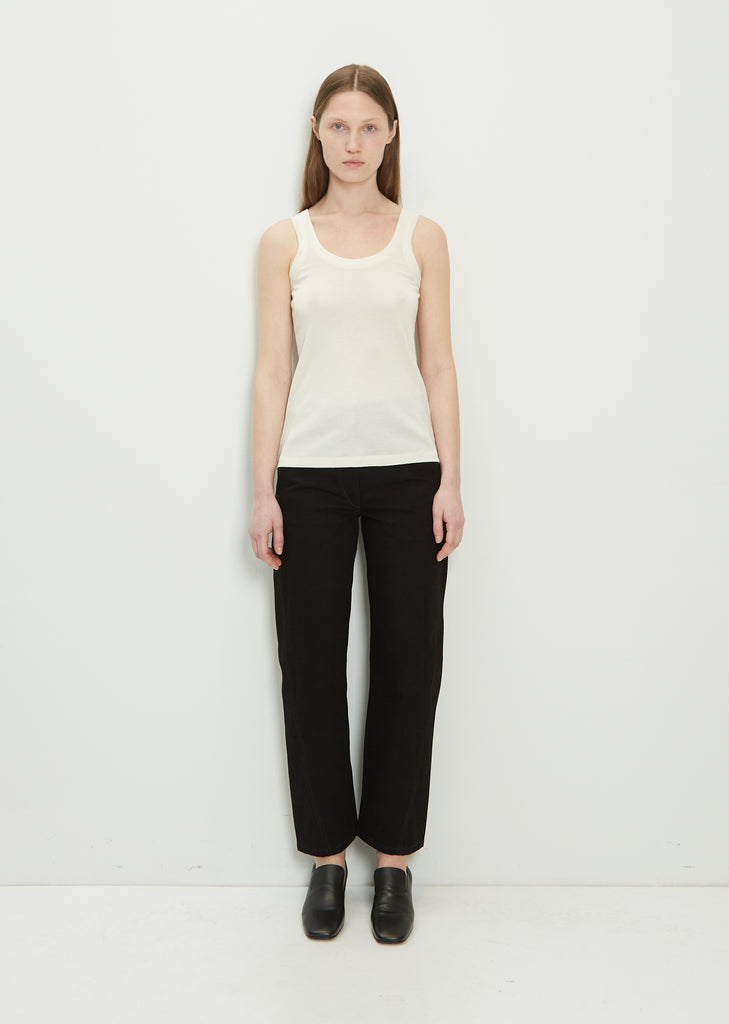 Cotton Jersey Tank — Light Cream