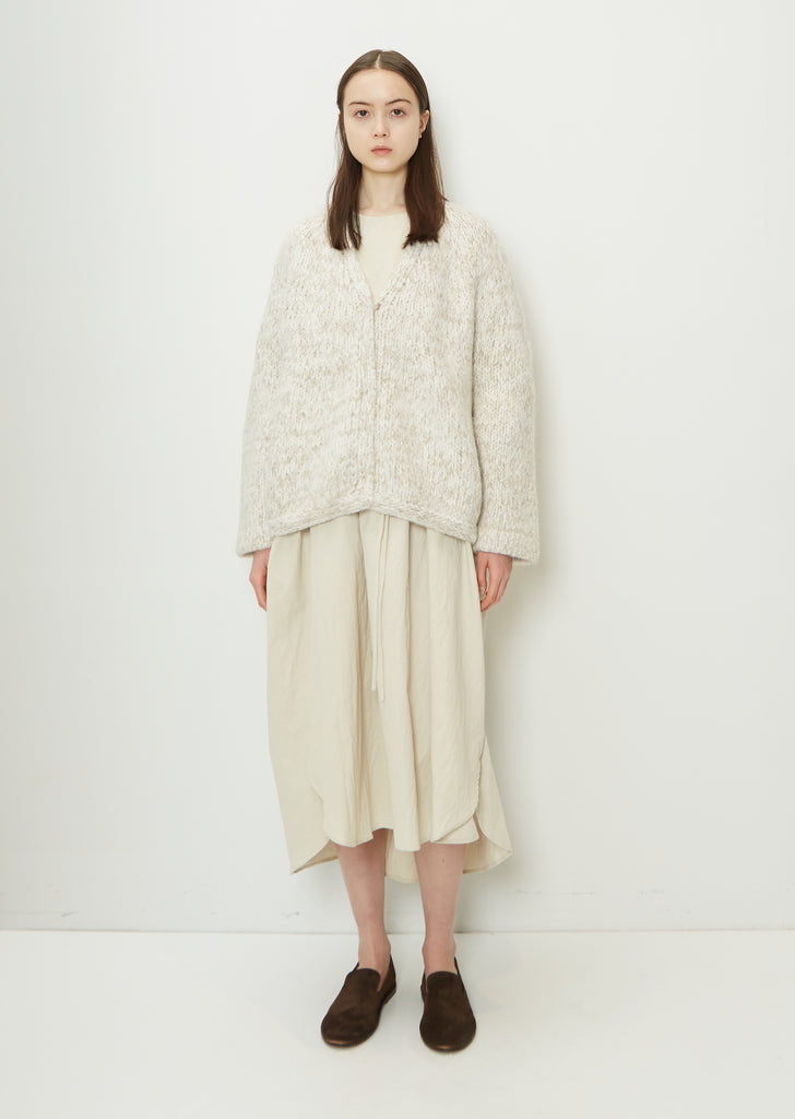 Handknit Marl Alpaca Wool Cardigan