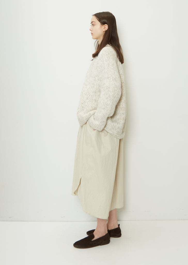 Handknit Marl Alpaca Wool Cardigan