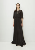Il Voile Incantato Cotton Silk Dress — Noir