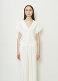 Fluid Ottoman Viscose V-Neck Top