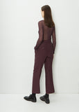 Pedestal Cotton Pants — Dark Purple