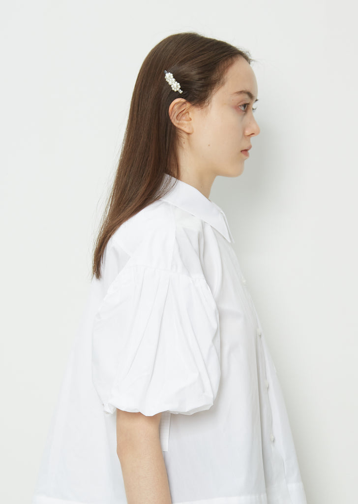 Mini Flower Hair Clip — Pearl