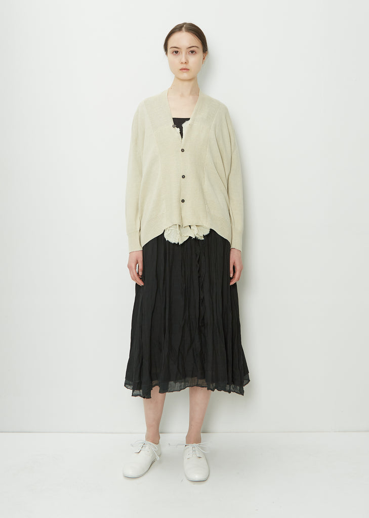 Botanical Dye Cardigan Knit — Natural