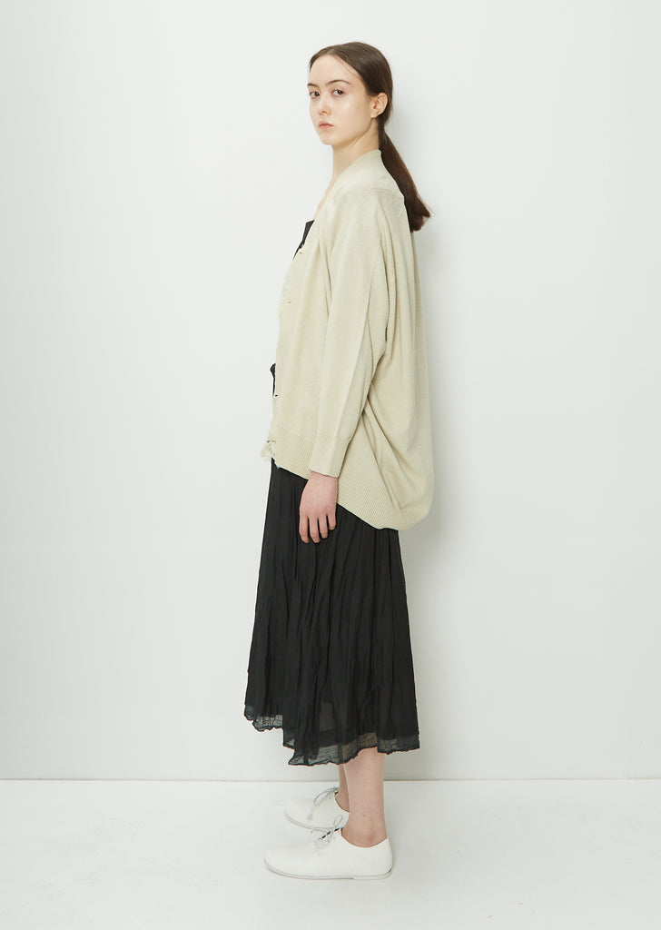 Botanical Dye Cardigan Knit — Natural