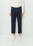 Cotton Linen Denim Pants — Indigo