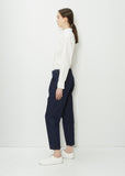 Cotton Linen Denim Pants — Indigo