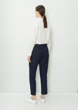 Cotton Linen Denim Pants — Indigo