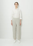 Stripe Linen Cotton Easy Pant