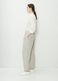 Stripe Linen Cotton Easy Pant