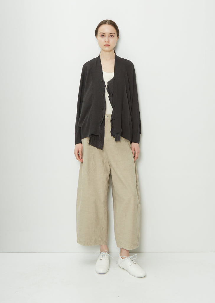 Botanical Dye Cardigan Knit — Charcoal