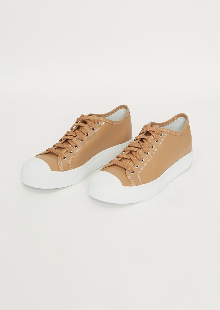 Folk Leather Sneaker — Sahara