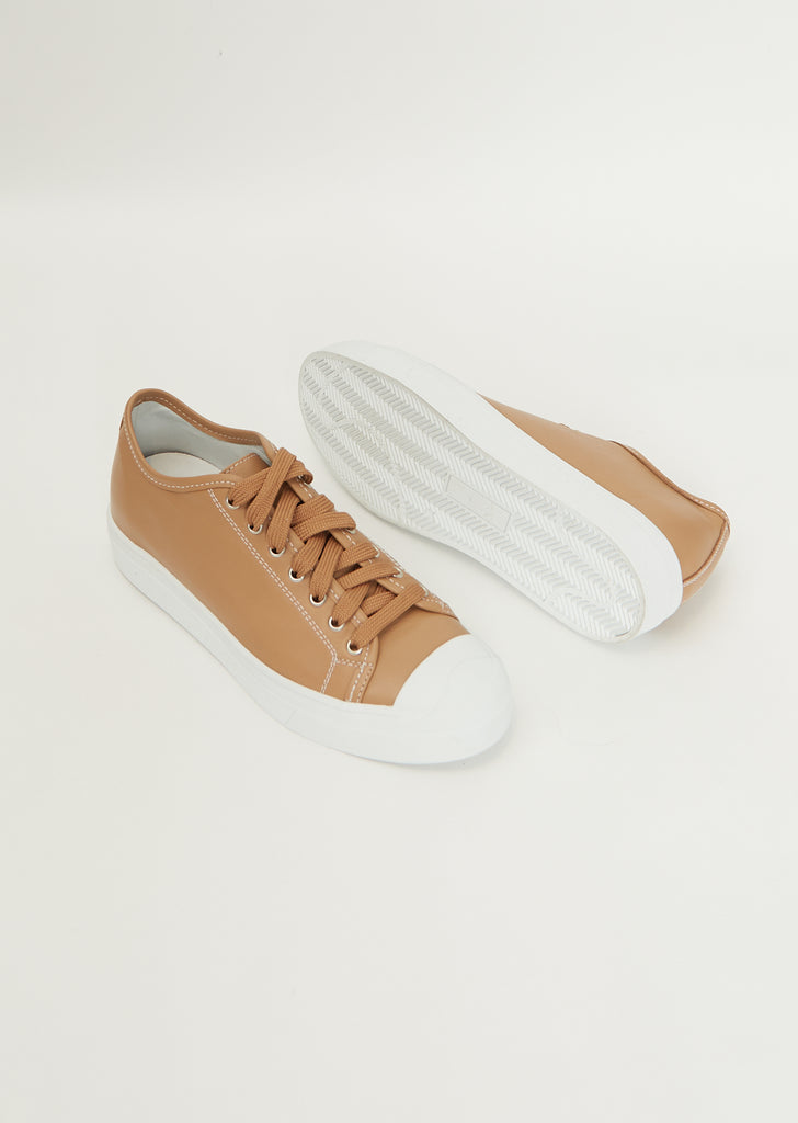 Folk Leather Sneaker — Sahara
