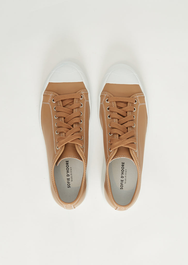 Folk Leather Sneaker — Sahara