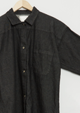 Washed Denim Workwear Smock Shirt