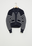 Horizontal Stripe Knit Cardigan