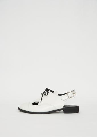 Oxford Leather Sandals — White