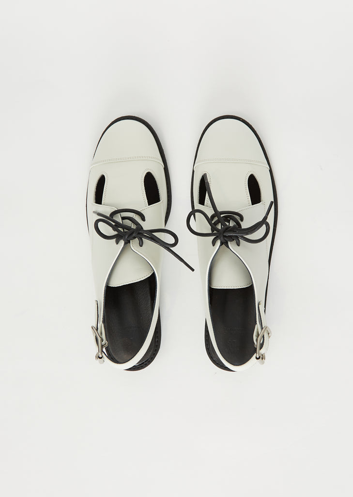 Oxford Leather Sandals — White