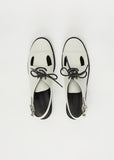 Oxford Leather Sandals — White