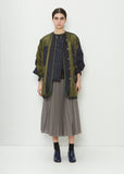 Quilted Blouson Wool Blend Jacket — Khaki