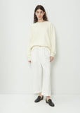 Straight Tuck Pants — White
