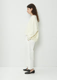 Straight Tuck Pants — White