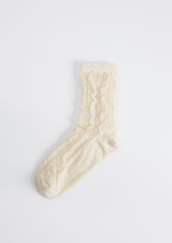 Crumply Socks — Off-White