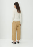 Straight Tuck Pants — Beige