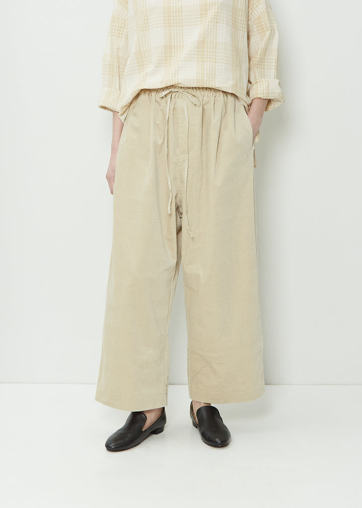 Cotton Velvet Wide Pants